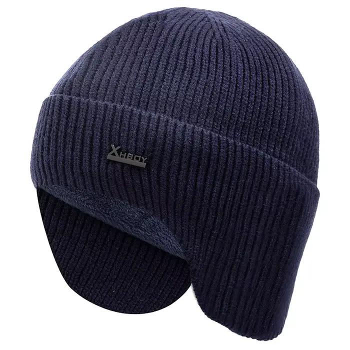 Nouveaux hommes chapeau d'hiver ajouter polaire chaud oreillette casquette élégant doux bonnet chape