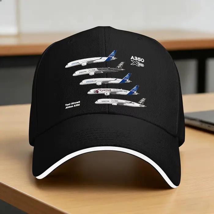 Casquette de baseball Airbus A350 Test Aircraft Fleet, style trucker tendance, pour l'été, hommes et