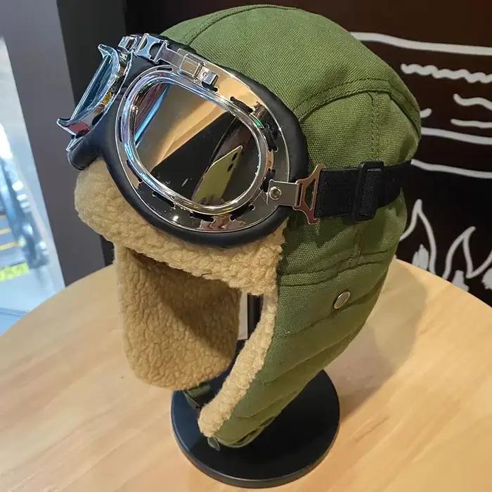 Chapeau d'aviateur pour hommes et femmes, Version coréenne d'hiver Ins, épais et chaud, Protection d