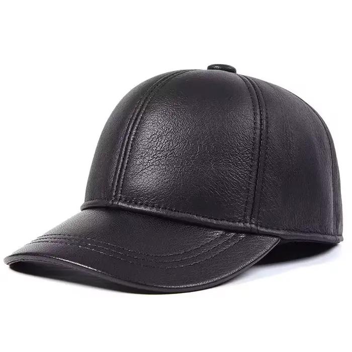 Casquettes de baseball en cuir véritable pour hommes et femmes, chapeaux Hip Pop, bonnet, langue de 