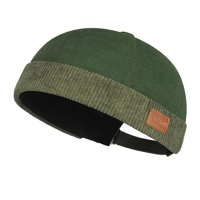 Chapeau décontracté réglable sans bords, Vintage, couleur unie, casquette Docker, chapeau de proprié
