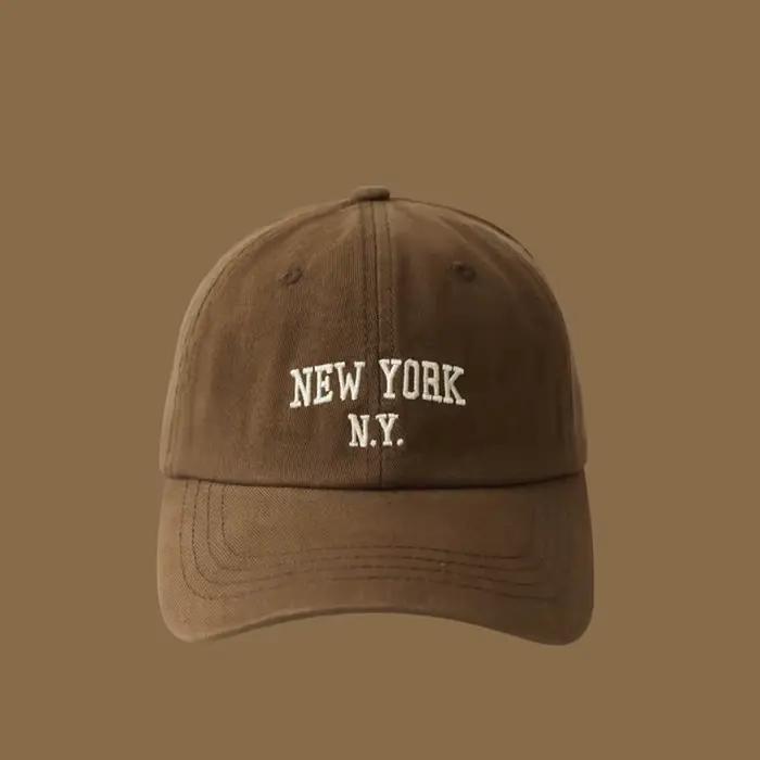Casquette de Baseball en coton doux avec lettres pour femmes et hommes, chapeau rétro brodé à bord i