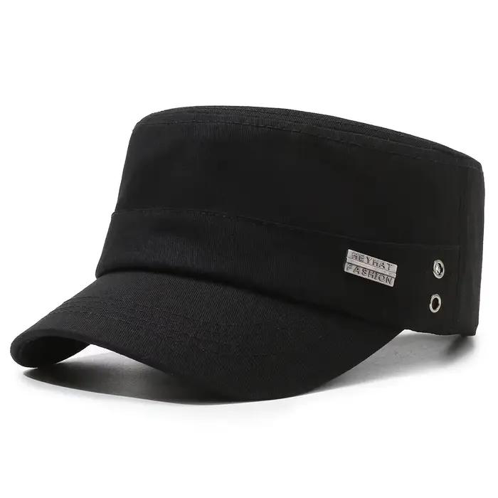 HeyHat – casquette de toit plat en sergé de coton pour homme et femme, style militaire, Streetwear, 