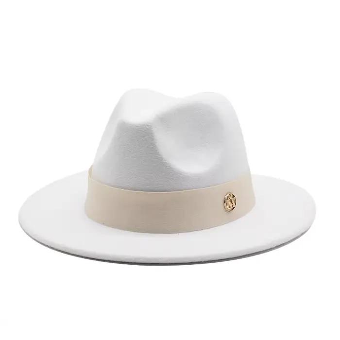 Nouveau chapeau Fedora pour femmes hiver élégant mode formelle mariage décorer église casquette Pana