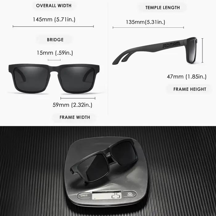KDEAM-Lunettes de soleil polarisées carrées classiques pour hommes et femmes, lunettes de soleil de 