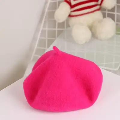 Bérets en laine pour enfants, chapeaux de printemps, d'automne et d'hiver pour garçons et filles, no