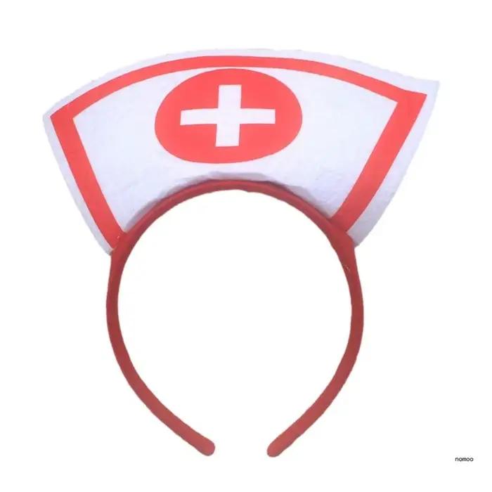 Chapeau d'infirmière pour Halloween, cerceau à cheveux, bandeau de sauna, costume de fête