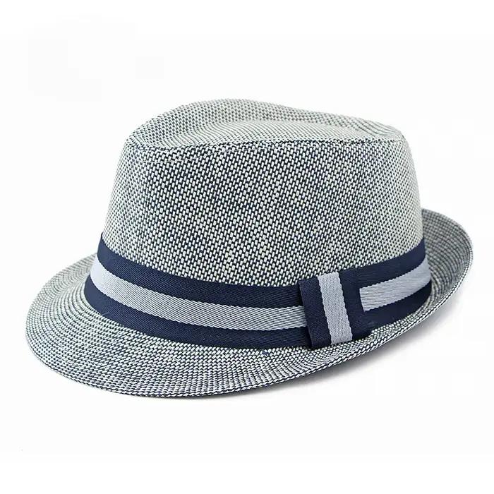 Chapeau haut de forme pour homme d'âge moyen et homme, protection solaire, casquette de plage, Fedor