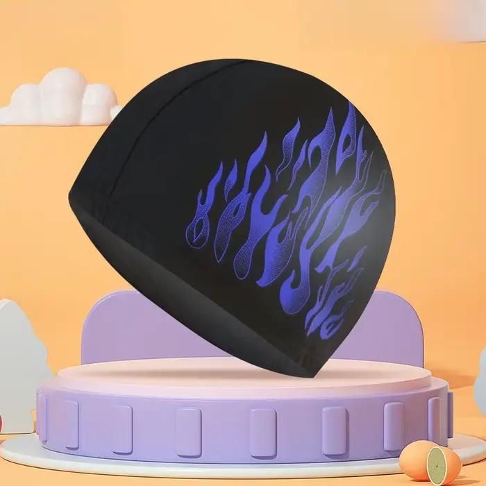 Bonnet de bain pour hommes en tissu nylon, imprimé tendance, confortable, antidérapant, protection d