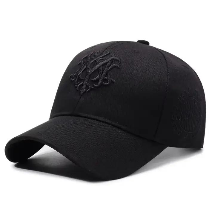 Casquette de baseball vintage gothique brodée « NY » – Casquette ajustable en coton pour hommes et f