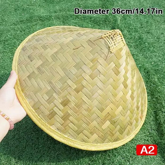 Nouveauté Chapeau Conique Décoratif en Paille, Bambou, Riz, Style Samouraï, Ninja, Japonais, Chinois