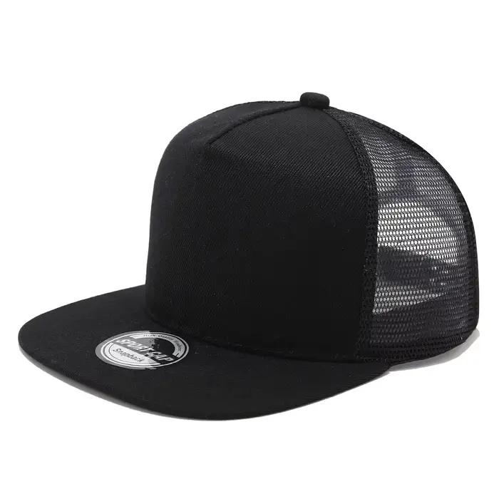 Nouvelle casquette de baseball en maille à 5 panneaux avec logo imprimé personnalisé, style hip-hop,