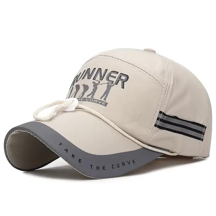 Casquette à visière réglable pour homme, casquette de sport respirante, crème solaire à long bord, c