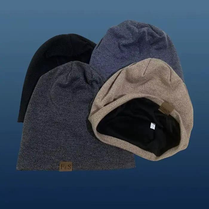 1 bonnet tricoté chaud pour hommes et femmes – Style SolidHip-hop à la mode