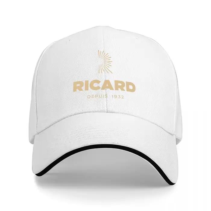 Casquette de baseball RICARD avec logo doré et texte DEPUIS 1932, design noir, style classique pour 
