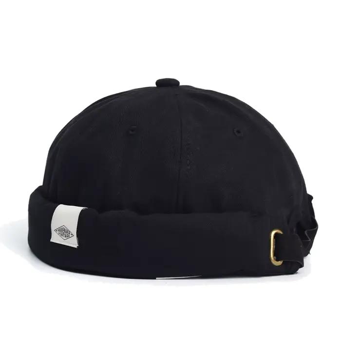 Docker-Casquettes sans visière pour hommes, bonnets sans bord, casquette réglable, chapeau Bobble, s