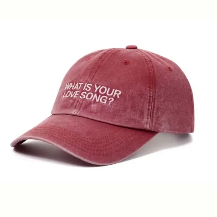 Casquette de baseball tricotée brodée Kpop coréenne 'What Is Your Love Song' World Tour Concert, mod