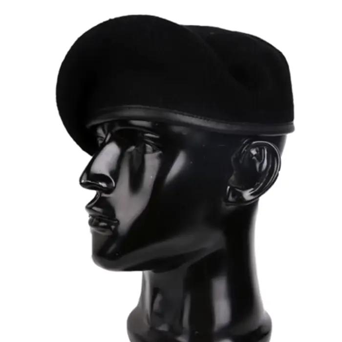Béret en laine des forces spéciales de l'armée américaine, chapeau militaire de couleur noire et rou
