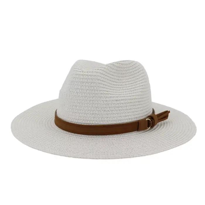 Chapeau Panama de grande taille 59-60CM pour femmes et hommes, casquette de soleil d'été pour l'exté