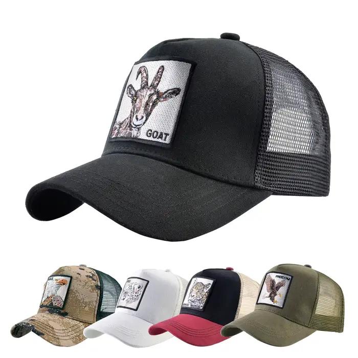 Casquettes de camionneur à la mode avec Patch d'animaux brodés, casquette de Baseball quatre saisons