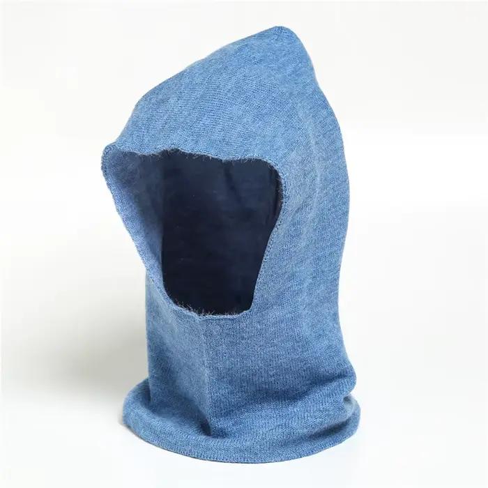Bonnet à col rond tricoté pour homme et femme, écharpe chaude pour l'équitation en plein air, couleu