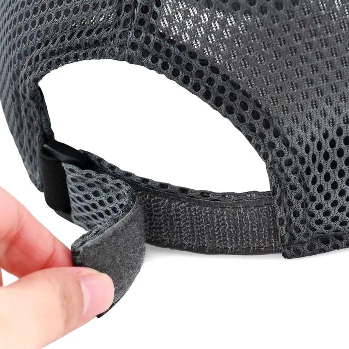 Casquette de baseball unisexe FEICUI 6 panneaux en maille pour l'été, casquette de course couleur un
