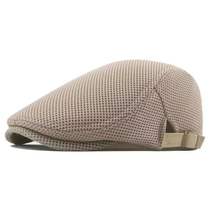 Chapeau d'artiste polyvalent en maille, béret ajouré en polyester, casquette plate lavable, rétro, r