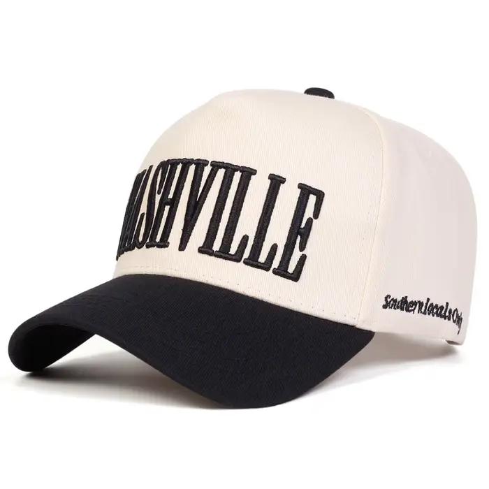 Casquette de Baseball unisexe NASHVILLE avec lettres brodées, chapeaux décontractés réglables pour l
