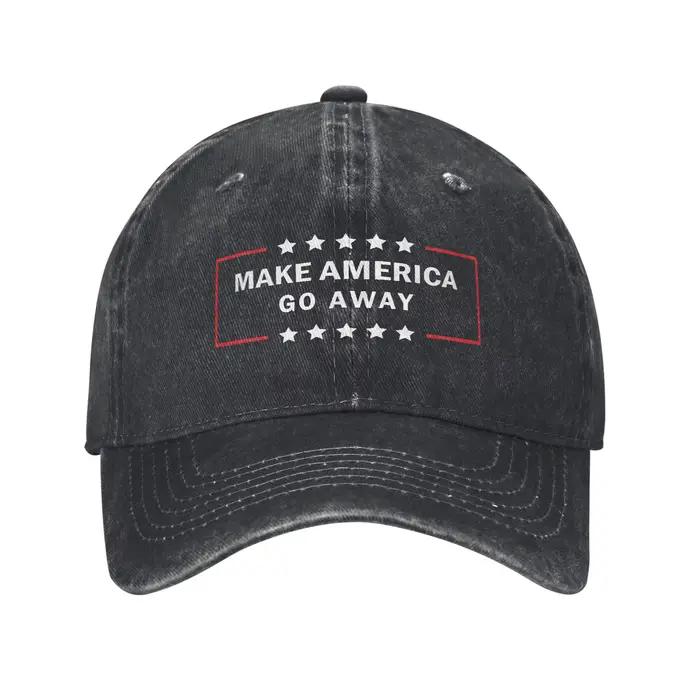 Make America Go Away – casquette de Baseball unisexe, sarcasme drôle, dicton américain, chapeaux dél