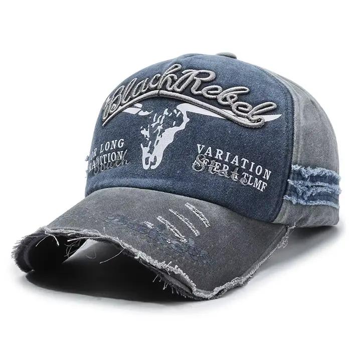 Chapeaux dôme pour hommes, tendance, noir, rétro, brooklyn, lettre brodée, Baseball, coton, réglable