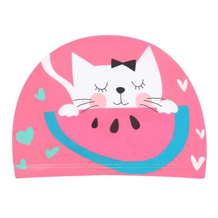 Bonnet de natation élastique pour enfants, bonnet de natation imperméable pour garçons et filles, ch