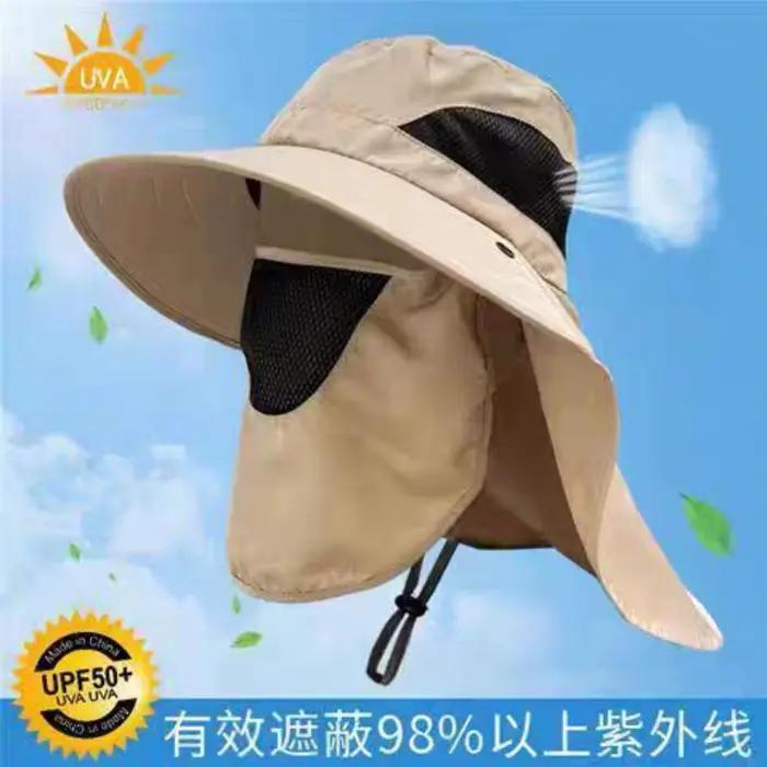 Chapeau de soleil camouflage pour homme, respirant, protection solaire, pour la pêche, le tourisme, 