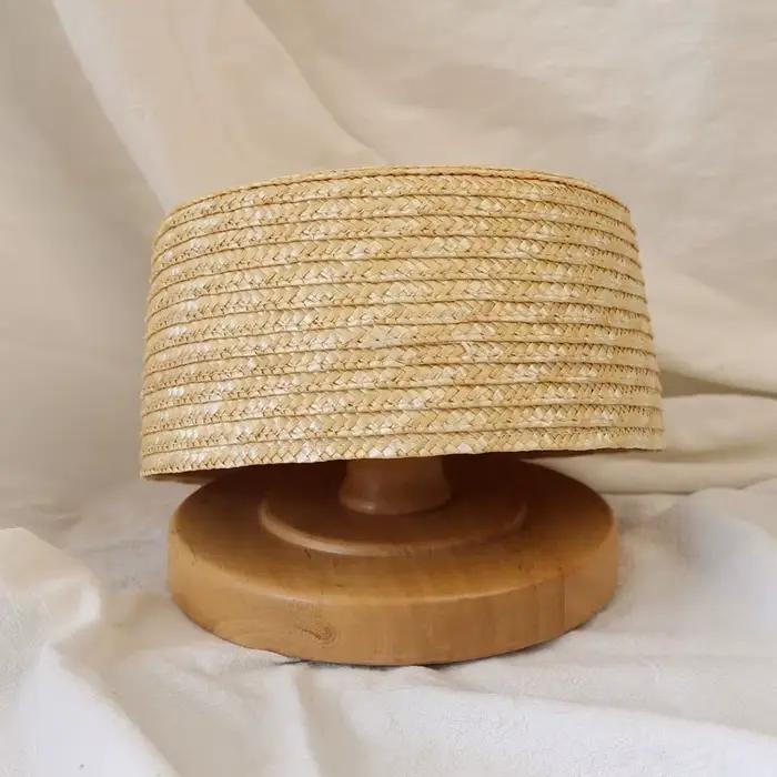 Bérets tissés à la main en paille de blé naturelle pour femmes, rétro, de haute qualité, défilé déta