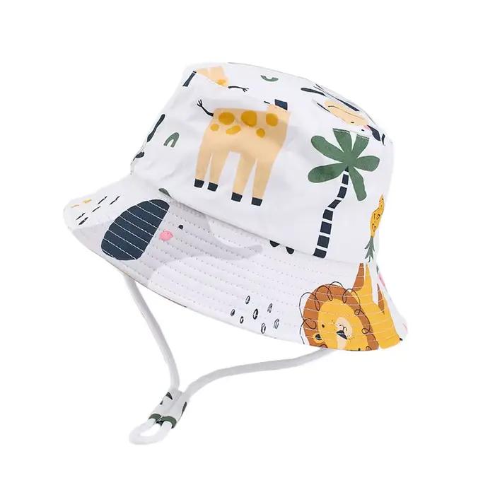 Chapeau Panama d'été pour bébés filles, chapeau de pêcheur dessin animé pour garçons, chapeau de sol