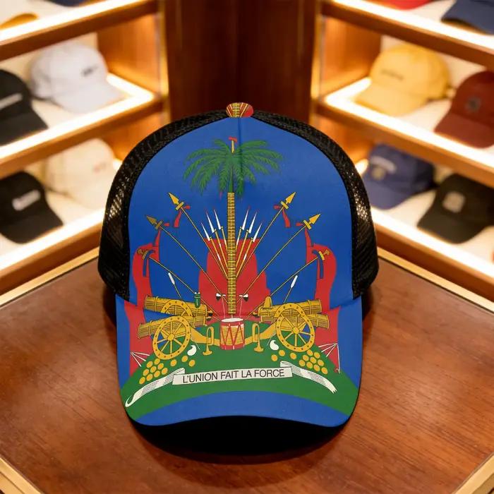 Casquette de baseball avec emblème national haïtien, 1 pièce, adaptée à toutes les saisons, casquett