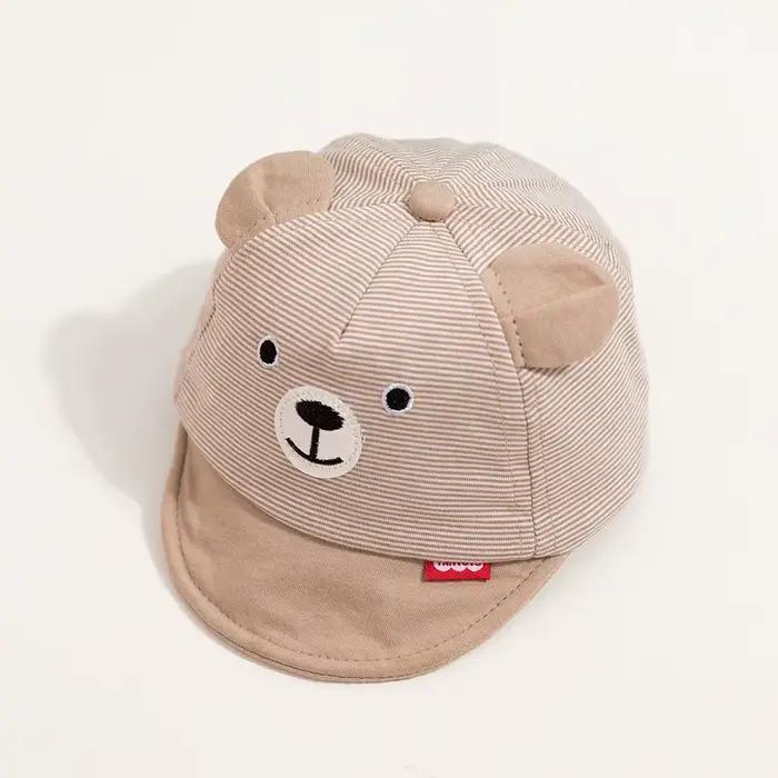 Casquette de Baseball bébé ours nouveau printemps été mignon dessin animé solide chapeau de soleil g