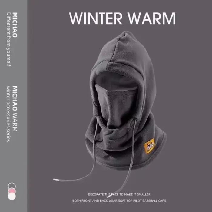 Chapeau chaud d'hiver avec masque et cache-cou 3 en 1, cagoule coupe-vent pour hommes et femmes, cha
