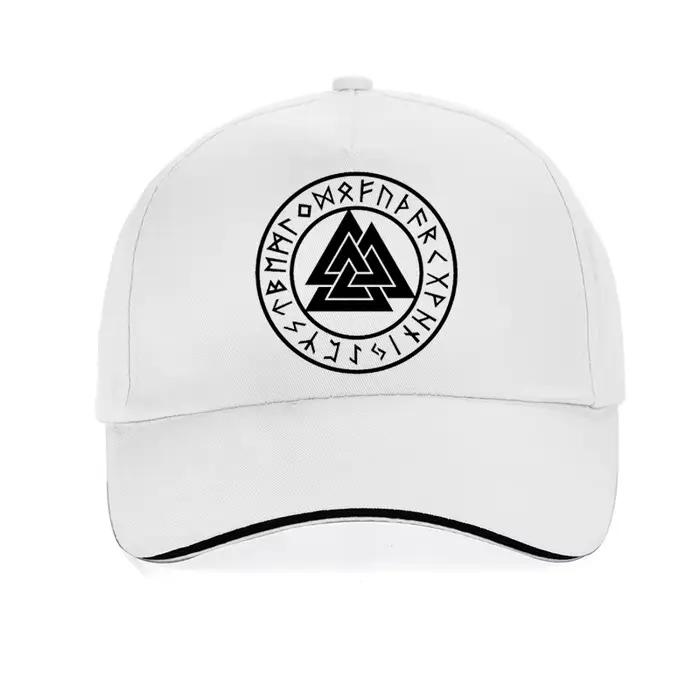Casquette de baseball style nordique Viking avec perles runiques, motif loup, symbole d'Odin, casque