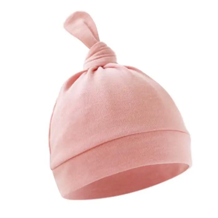 Bonnet en coton respirant pour bébé, chapeau doux à oreillettes pour nourrissons, casquettes fœtales