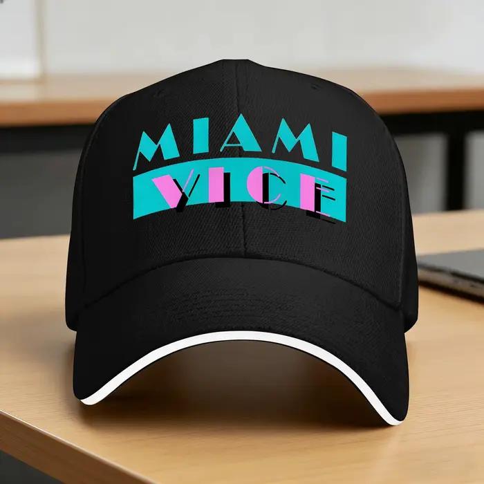Casquette de baseball Miami Vices Sun, style vintage, pour femme et homme, idéale pour la randonnée 