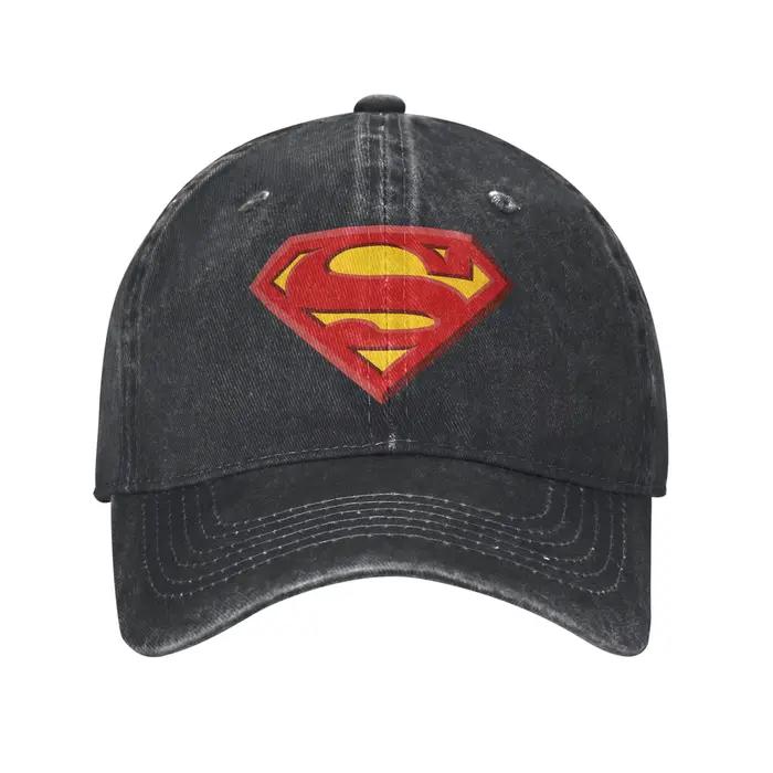 Supermans Logo casquettes de Baseball rétro en détresse lavé chapeaux unisexe Style extérieur été ca