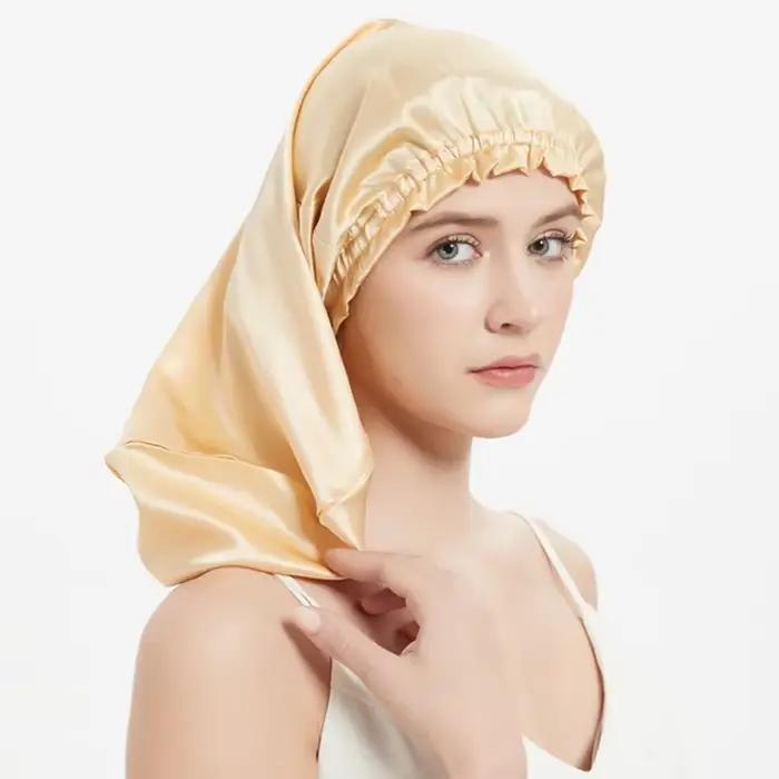 Bonnets de cheveux en soie de mûrier Pure 100% pour femmes, Bonnet de couchage en soie, Bonnet de nu