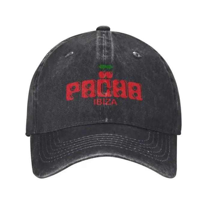 Preppy Cherry PACHA IBIZA Casquette de baseball unisexe en coton délavé Denim Chapeaux de voyage en 