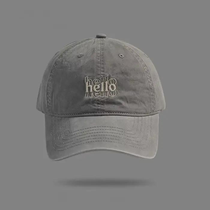 Casquette de baseball en maille brodée pour hommes et femmes, style vintage uni, idéale pour le camp