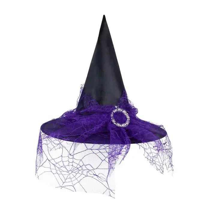 Chapeau de sorcière Halloween chapeau décoration accessoires pour adultes enfants Cosplay sorcière f