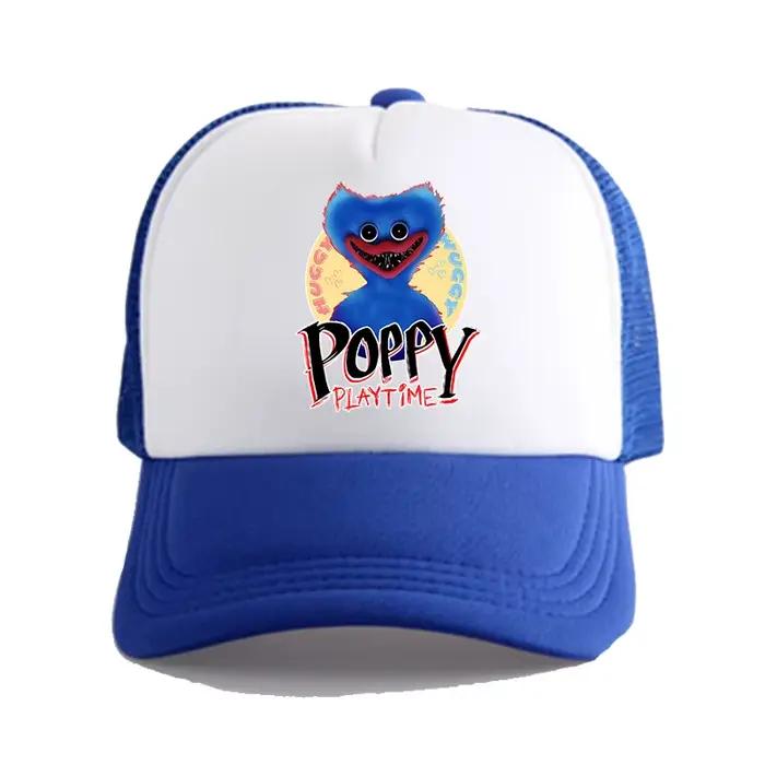 Casquette en maille tendance de la série Hot Game Poppy Playtime, avec impression créative de dessin