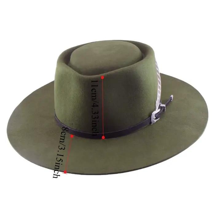 Chapeaux 100% Laine pour Hommes et Femmes, Chapeaux de Cocktail, Fedoras, Chapeaux en Feutre à Bord 