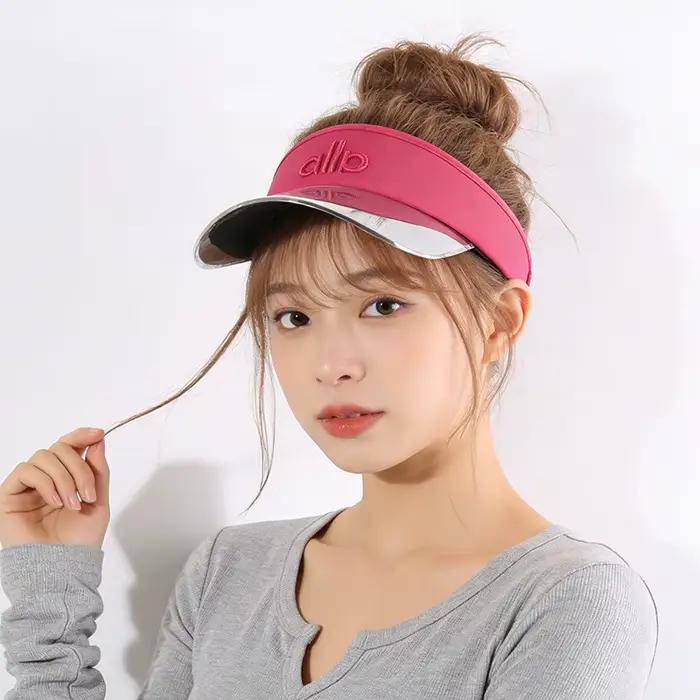 Casquette de course d'extérieur pour femme, protection UV estivale, broderie lettre américaine, sans