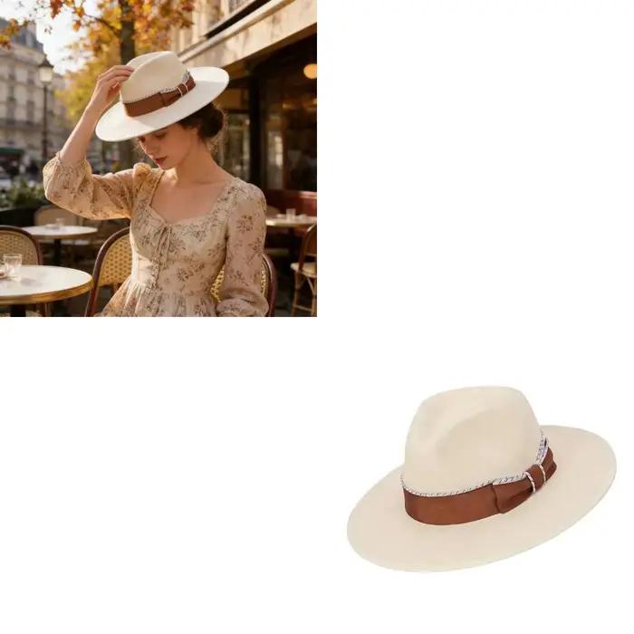 Chapeau seau classique en laine unisexe 39BB, Construction Durable, Look gracieux, événement décontr