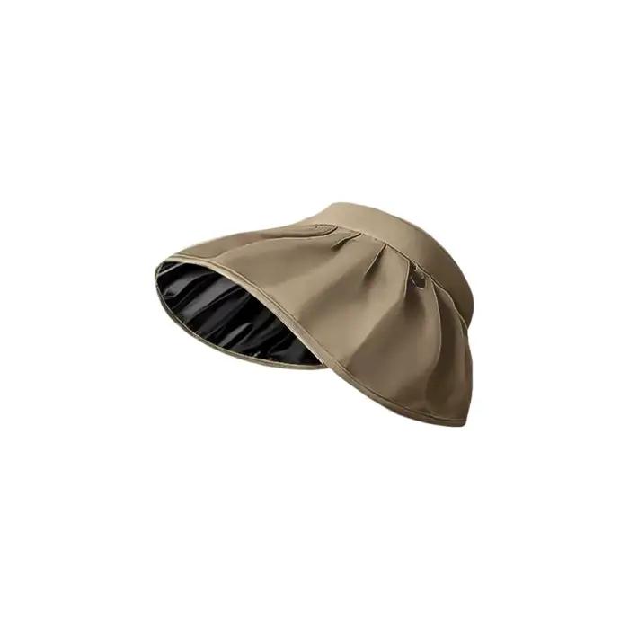Chapeau de soleil d'été élégant pour femme, pliable, avec bandeau, portable, pour la plage, doux, pa